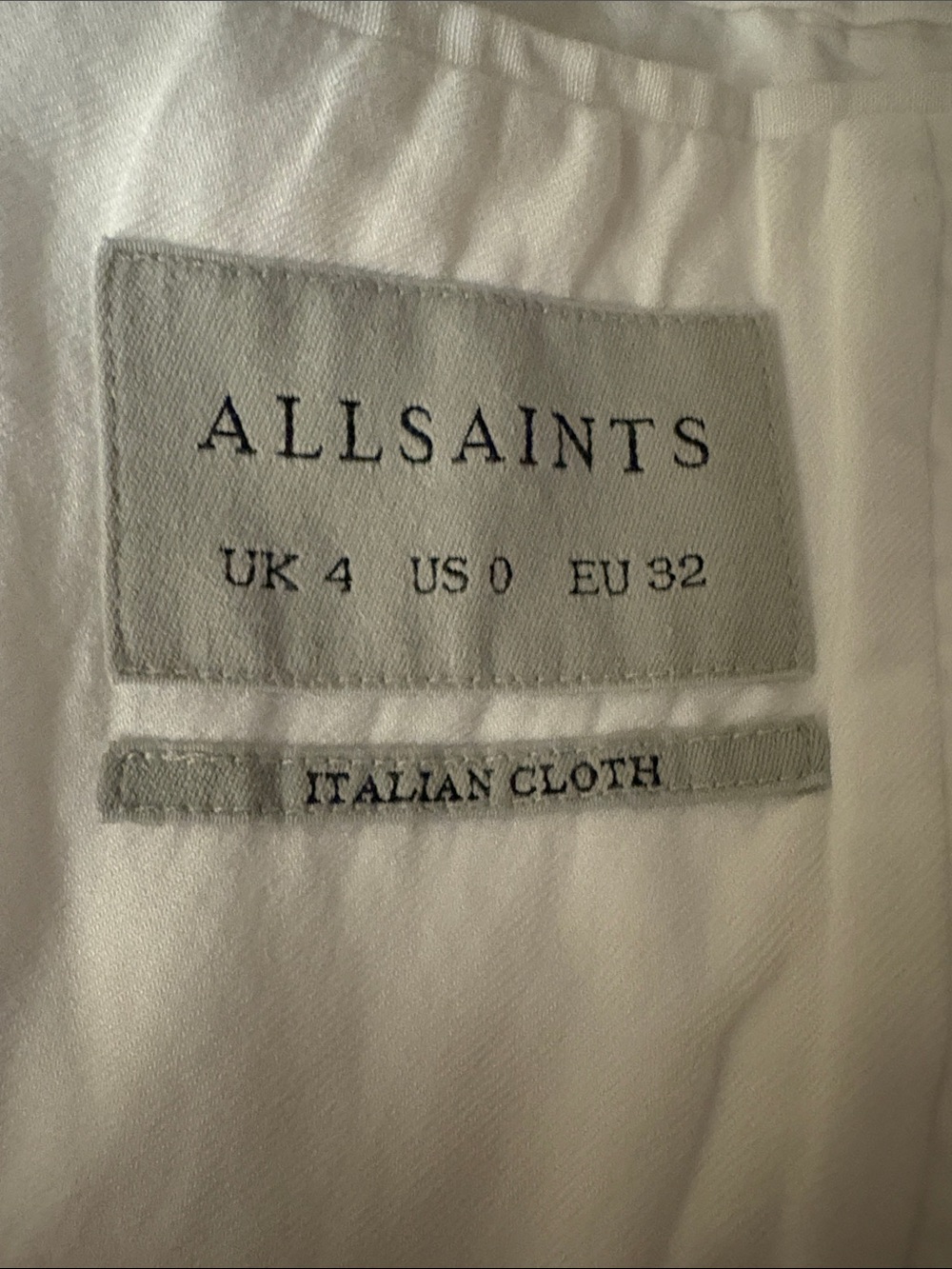 AllSaints White Double-Breasted Blazer Jacket. Linen. TENCEL - Picture 4 of 16